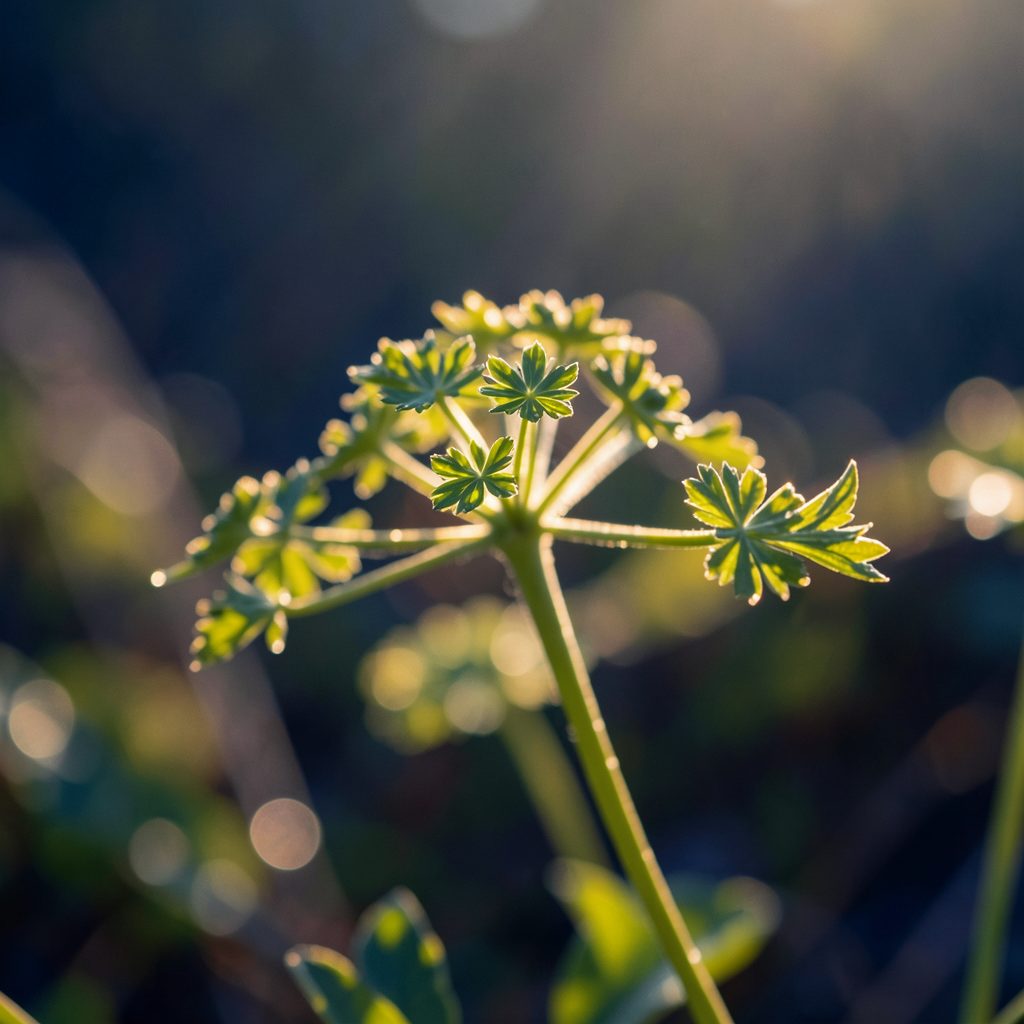 Reed-like plant with slender jointed green stems and feathery tufts